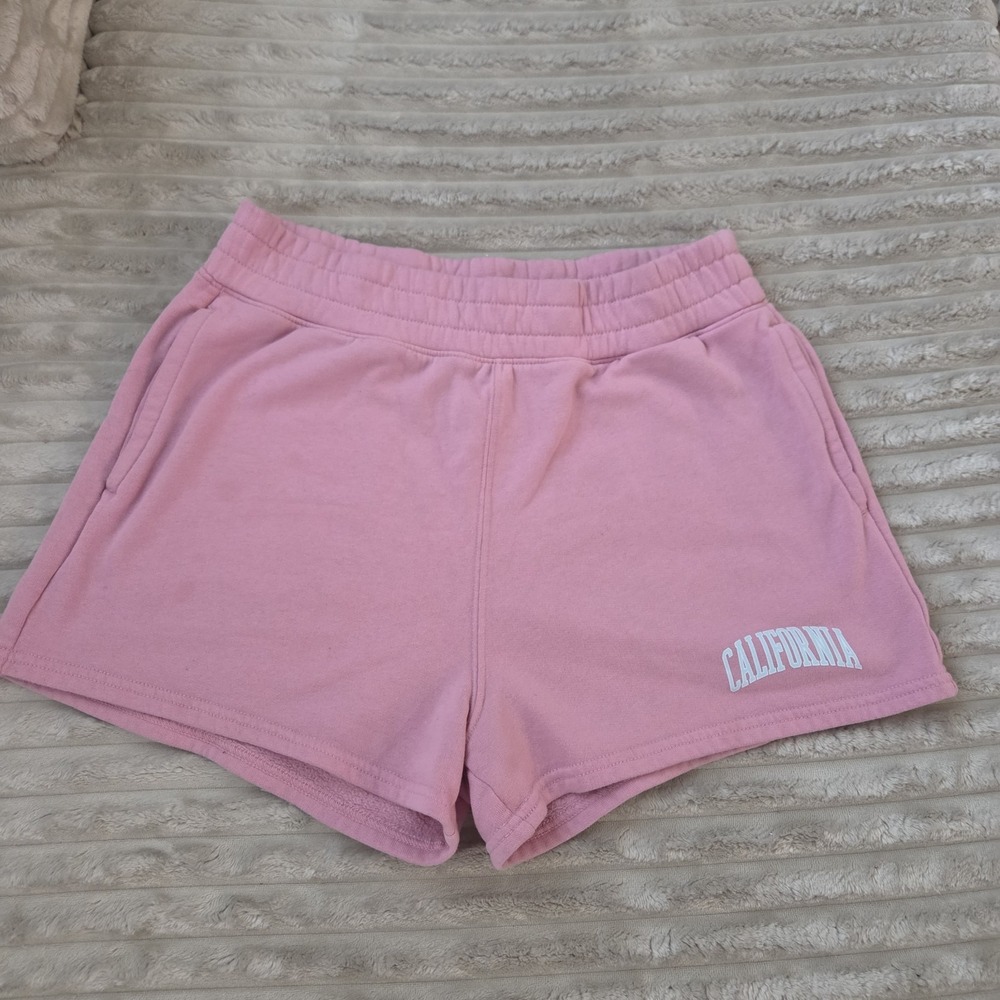 Hollister California Ultra High Rise Fleece Shorts Pink Size M Lounge Athletic